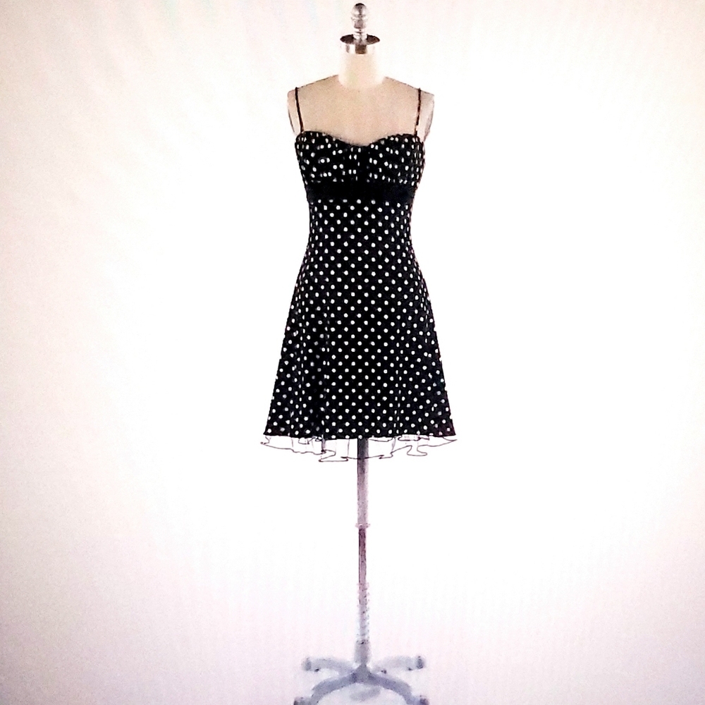 Black & White Polka Dot Party Dress | Sz 4 - JJill